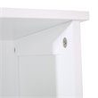 Noble House Heineberg Modern Free Standing Bathroom Linen Cabinet in Matte White