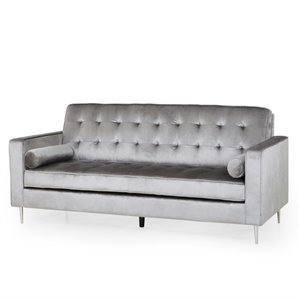 noble house poynes modern glam tufted velvet sofa