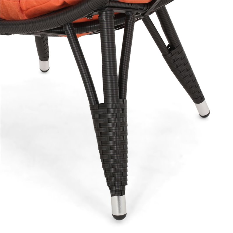 Noble House Palazzo Outdoor Wicker Teardrop Chair In Brown And Orange Cymax Business Noble House Palazzo Outdoor Wicker, Palazzo Outdoor Furniture