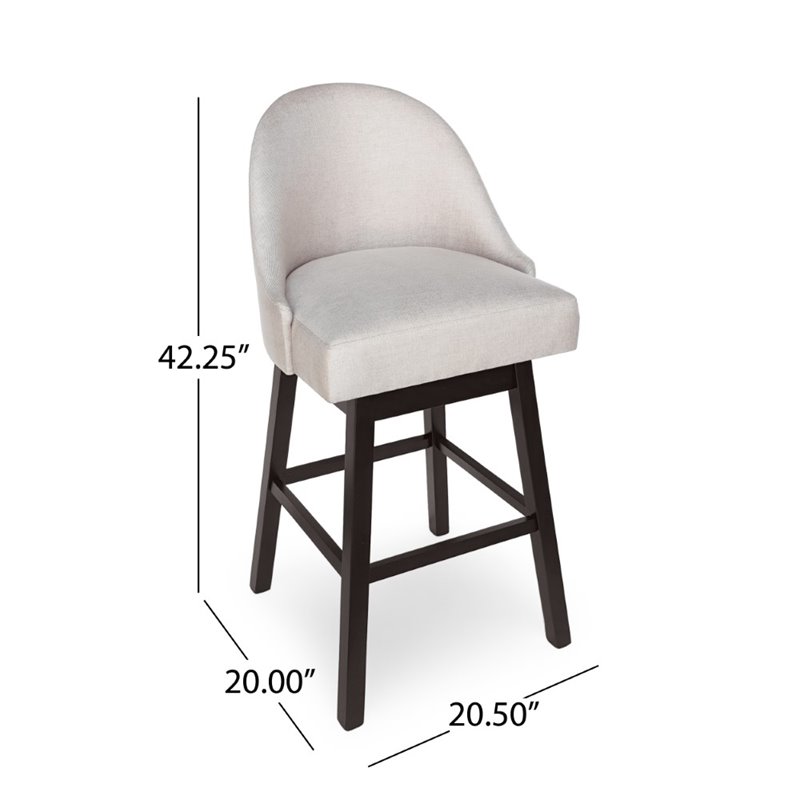 boyd modern upholstered swivel bar stool