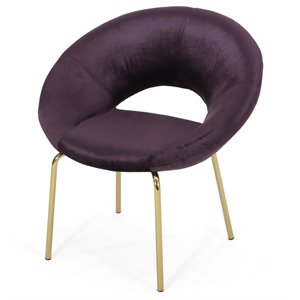 noble house pincay modern glam velvet accent chair
