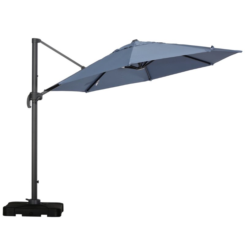 Noble House Durango 9.6' Outdoor Canopy Sunshade Umbrella in Lavender ...