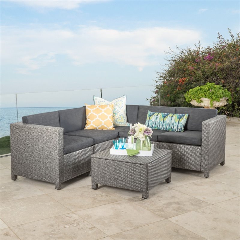 dark grey garden sofa set