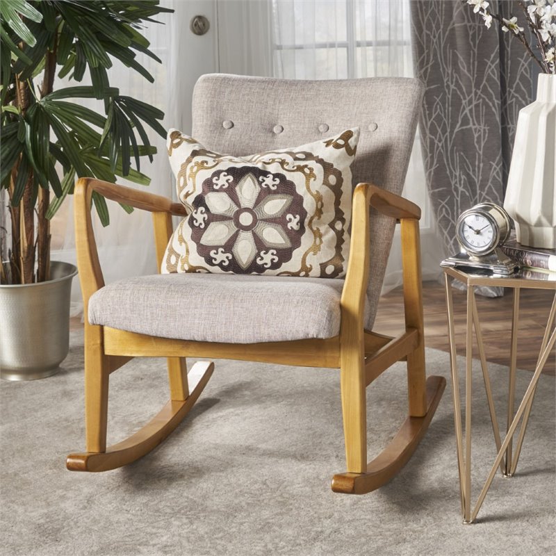 2020 Hot Sell Rocking Chair Hotel Fabric Accent Chair For Living Room