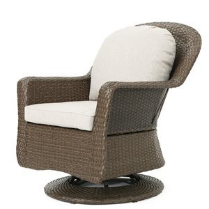 noble house liam outdoor wicker swivel club chair (set of 4)