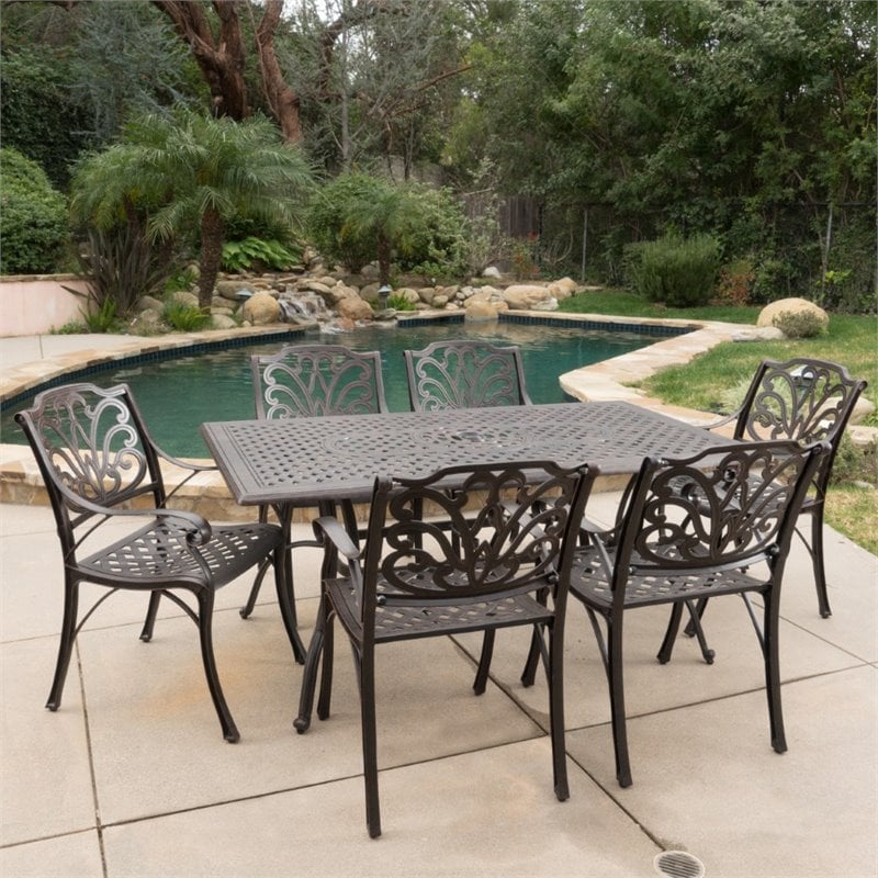 Bronze garden table online and chairs