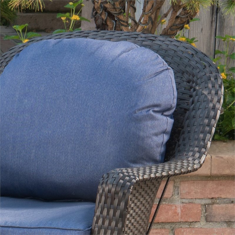 Noble House Liam Outdoor Wicker Swivel Club Chair in Dark Brown (Set of