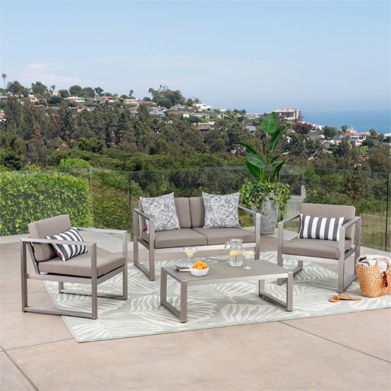 Navan 4pc best sale aluminum seating set