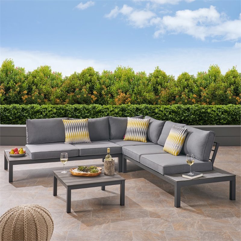 Outdoor aluminium corner cheap sofa