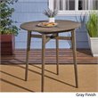 Noble House Stamford Outdoor Acacia Wood Bar Table in Gray