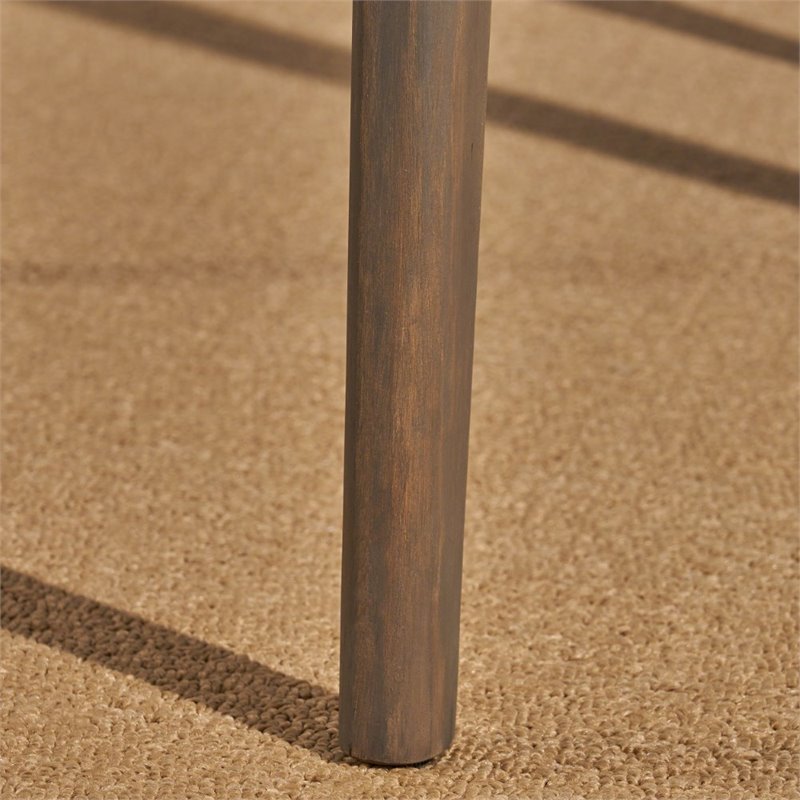Noble House Stamford Outdoor Acacia Wood Bar Table in Gray