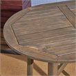 Noble House Stamford Outdoor Acacia Wood Bar Table in Gray