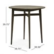 Noble House Stamford Outdoor Acacia Wood Bar Table in Gray