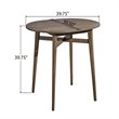 Noble House Stamford Outdoor Acacia Wood Bar Table in Gray