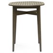 Noble House Stamford Outdoor Acacia Wood Bar Table in Gray