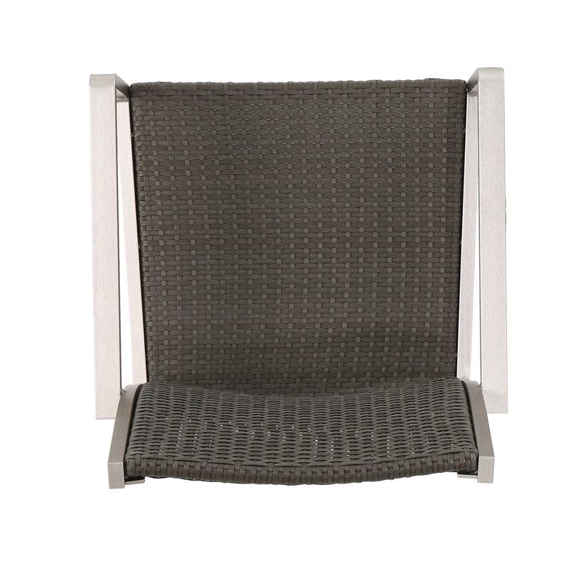 Noble House Cape Coral 16-Piece Outdoor Estate Collection with Firepit in Silver