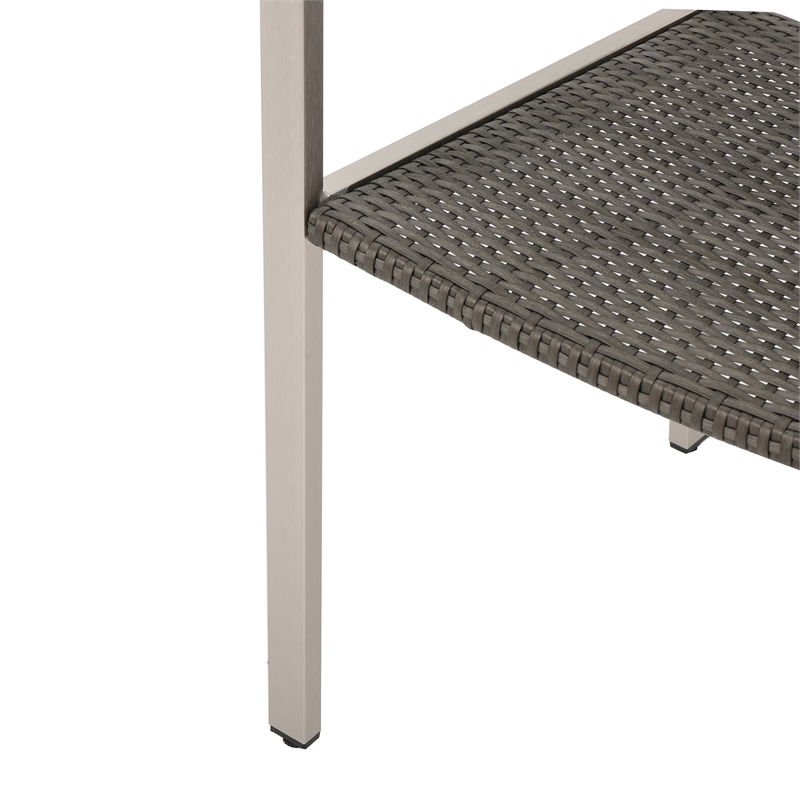 Noble House Cape Coral 16-Piece Outdoor Estate Collection with Firepit in Silver