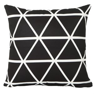 noble house union modern triangle outdoor cushion in black and white