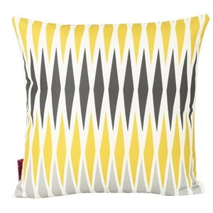 noble house adobe geometric outdoor cushion in cream and yellow
