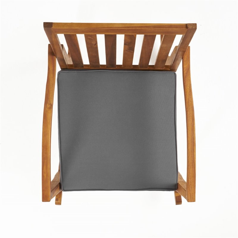 Noble House Montrose Outdoor Acacia Wood Rocking Chair in Teak