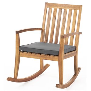 noble house montrose outdoor acacia wood rocking chair in teak