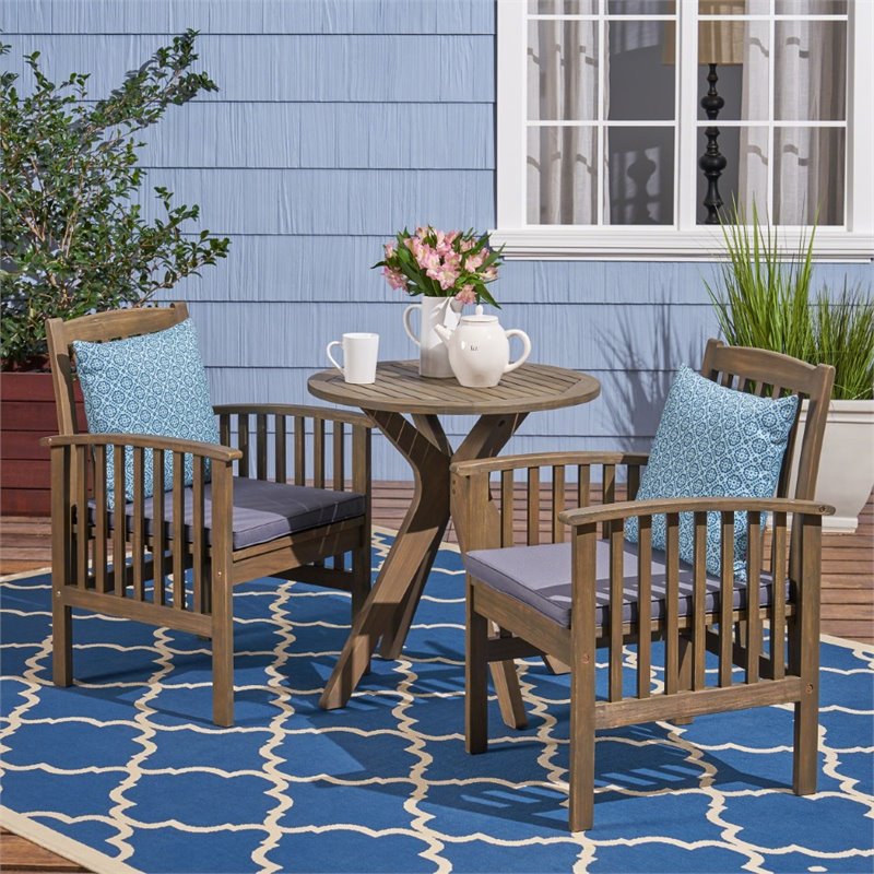 dark wood bistro set