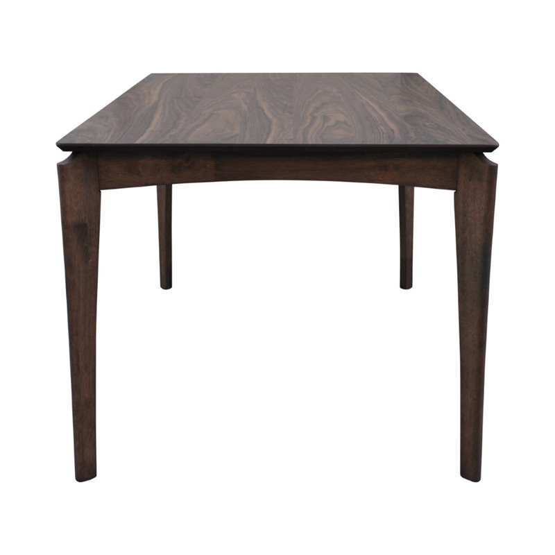 Noble House Wren Rubberwood Dining Table in Natural Walnut |  