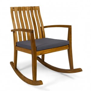 noble house colmena outdoor acacia wood rocking chair in teak