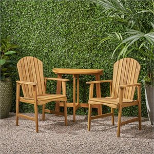 noble house oso 3 piece outdoor acacia wood bistro set