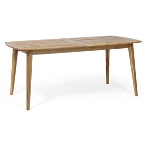 noble house stamford outdoor acacia wood expandable dining table in teak