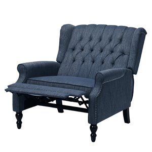 noble house apaloosa oversized wingback fabric push back recliner