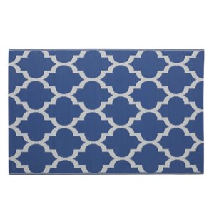 noble house anillo outdoor scatter rug in night blue and white