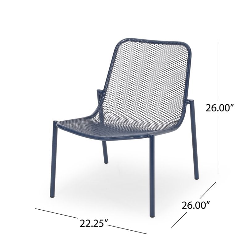 Navy blue outdoor online dining chairs