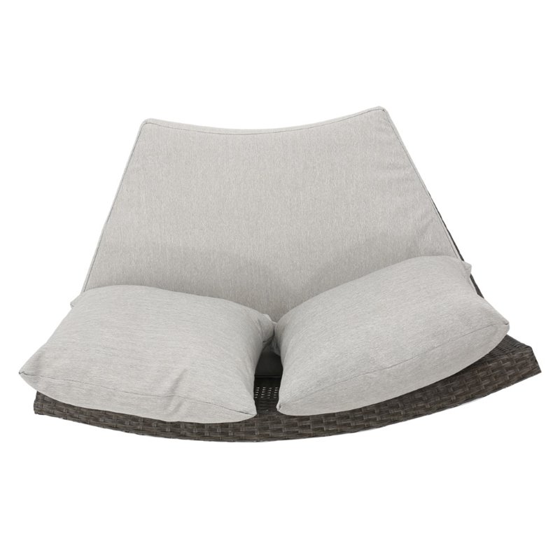 Noble House Newton 5 Piece Outdoor Wicker Sectional Sofa Set in Brown