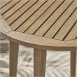 Noble House Stamford 3-Piece Outdoor Acacia Wood Bistro Set in Gray