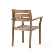 Noble House Stamford 3-Piece Outdoor Acacia Wood Bistro Set in Gray
