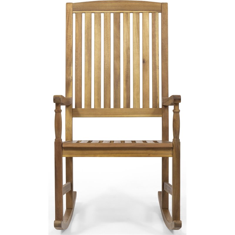 Noble House Arcadia Outdoor Acacia Wood Rocking Chair Teak
