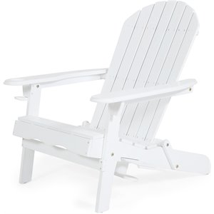 noble house bellwood outdoor acacia wood folding adirondack chair white