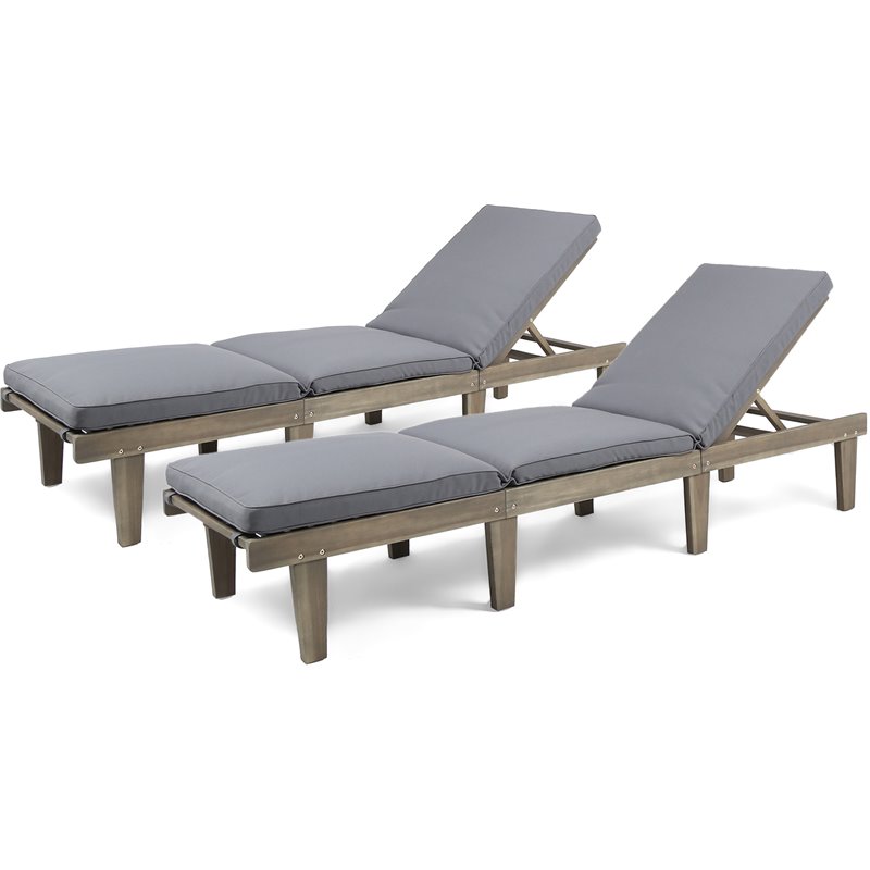 ariana acacia wood patio chaise lounge