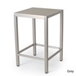 Noble House Cape Coral Outdoor Grey Alumnimum Bar Table with Glass Top