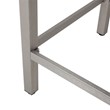 Noble House Cape Coral Outdoor Grey Alumnimum Bar Table with Glass Top
