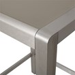 Noble House Cape Coral Outdoor Grey Alumnimum Bar Table with Glass Top