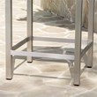 Noble House Cape Coral Outdoor Grey Alumnimum Bar Table with Glass Top