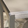 Noble House Cape Coral Outdoor Grey Alumnimum Bar Table with Glass Top