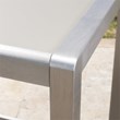 Noble House Cape Coral Outdoor Grey Alumnimum Bar Table with Glass Top