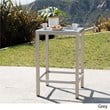 Noble House Cape Coral Outdoor Grey Alumnimum Bar Table with Glass Top