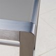 Noble House Cape Coral Outdoor Grey Alumnimum Bar Table with Glass Top