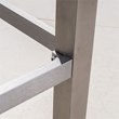 Noble House Cape Coral Outdoor Grey Alumnimum Bar Table with Glass Top