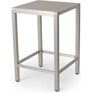 noble house cape coral outdoor grey alumnimum bar table with glass top