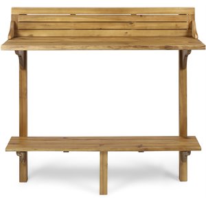 noble house caribbean outdoor natural acacia wood balcony bar table